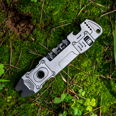 Titanium 6‑IN‑1 EDC Multi‑Tool | Pry Bar & Adjustable Wrench