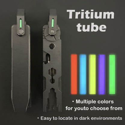 JOAT-Titanium EDC Multi-Tool Utility Gadget Outdoor Pocket Knife Wrench Keychain