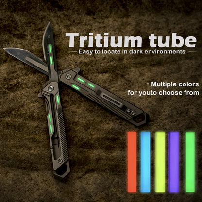 Titanium Folding Knife EDC Tool Surgical Blade Outdoor Gear Gadget