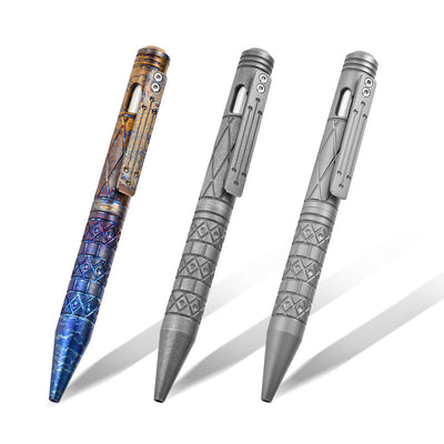 Titanium Alloy Tactical Pen, EDC Window Breaker Ballpoint Pen