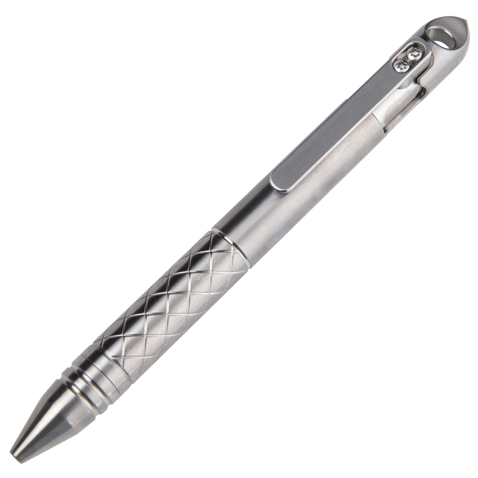 TiGrip: Diamond Texture Bolt-Action Titanium Pen