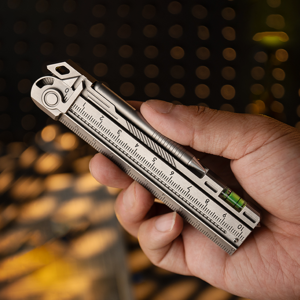 Titanium Multifunctional EDC Foldable Measuring Ruler【Pre-Order】