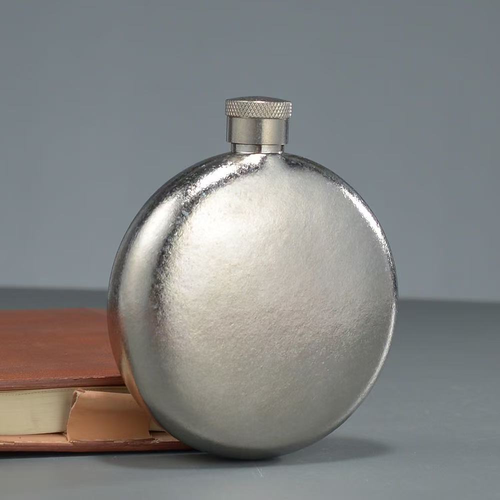Pure Titanium Pocket Hip Flask, Portable Outdoor Liquor Bottle