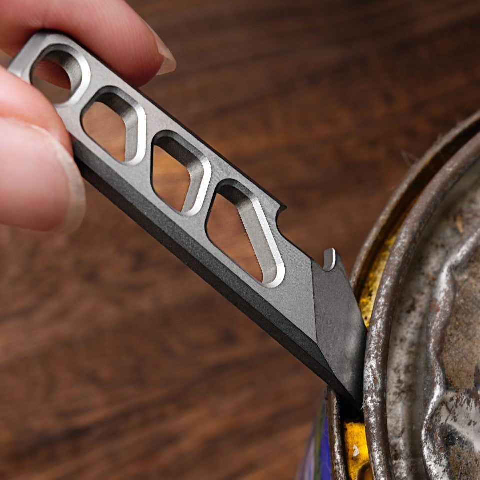 Skeleton Cut Titanium EDC Pry Bar & Bottle Opener