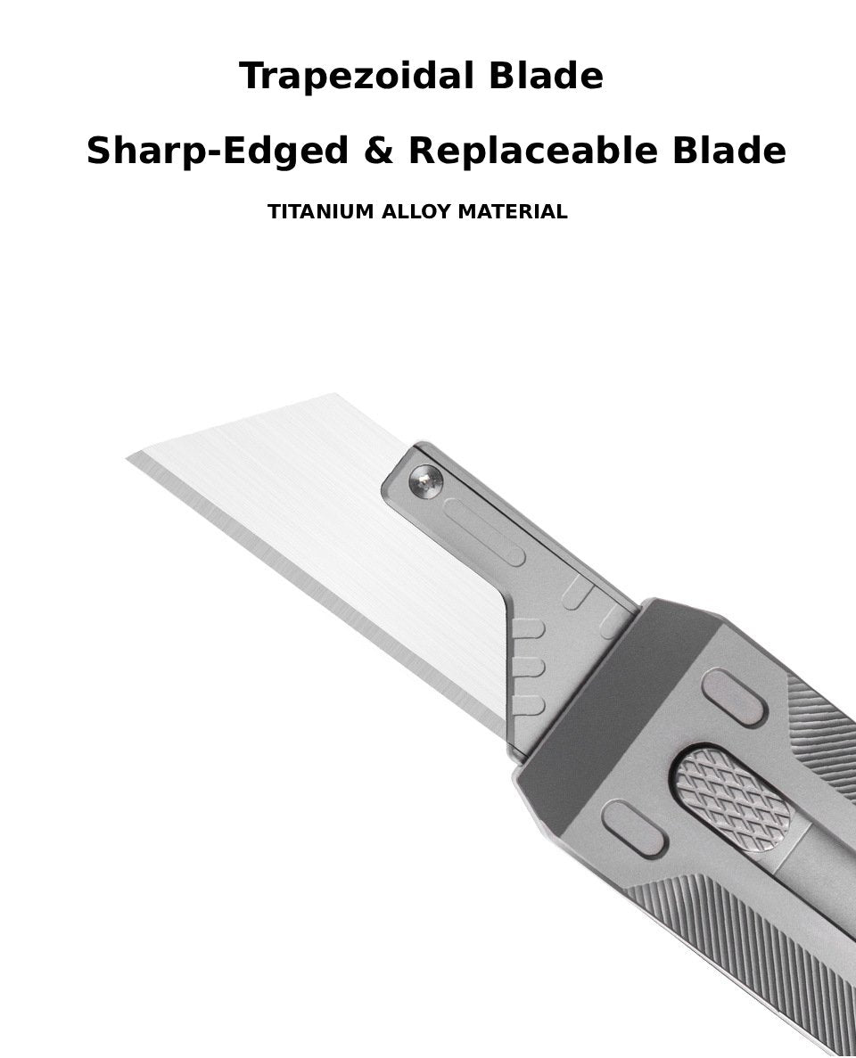 Precision Titanium EDC Utility Knife - Multi-Function Tactical Box & Wire Cutter