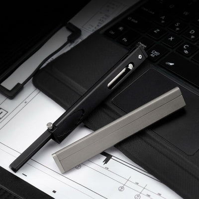TL07 Titanium Multi-Functional EDC Ruler & Hidden Pencil Set