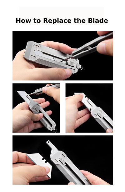 Precision Titanium EDC Utility Knife - Multi-Function Tactical Box & Wire Cutter