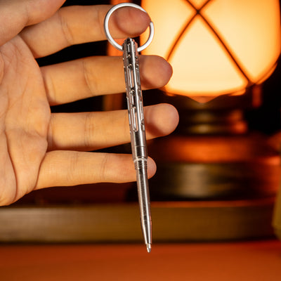 Titanium Alloy Hollow Tactical Pen | Tungsten Steel Breaking Tip EDC Self‑Defense Pen