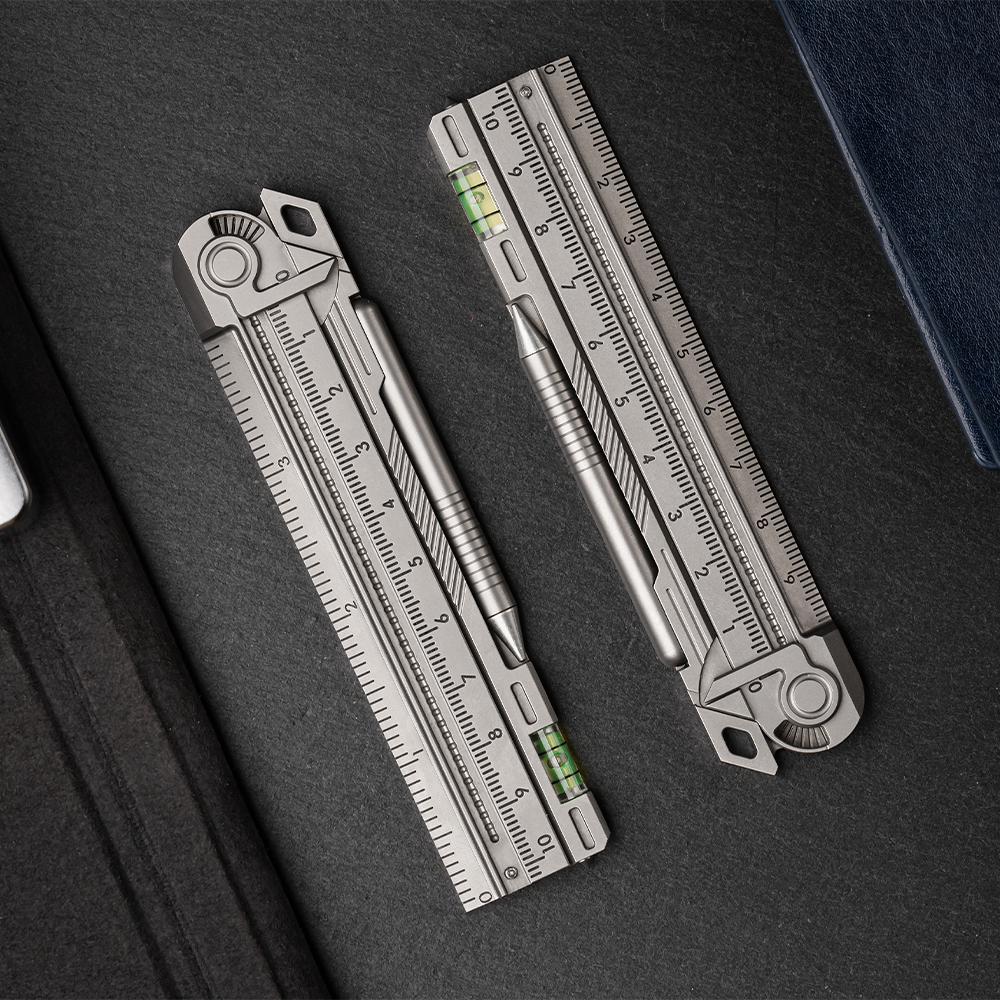 Titanium Multifunctional EDC Foldable Measuring Ruler【Pre-Order】