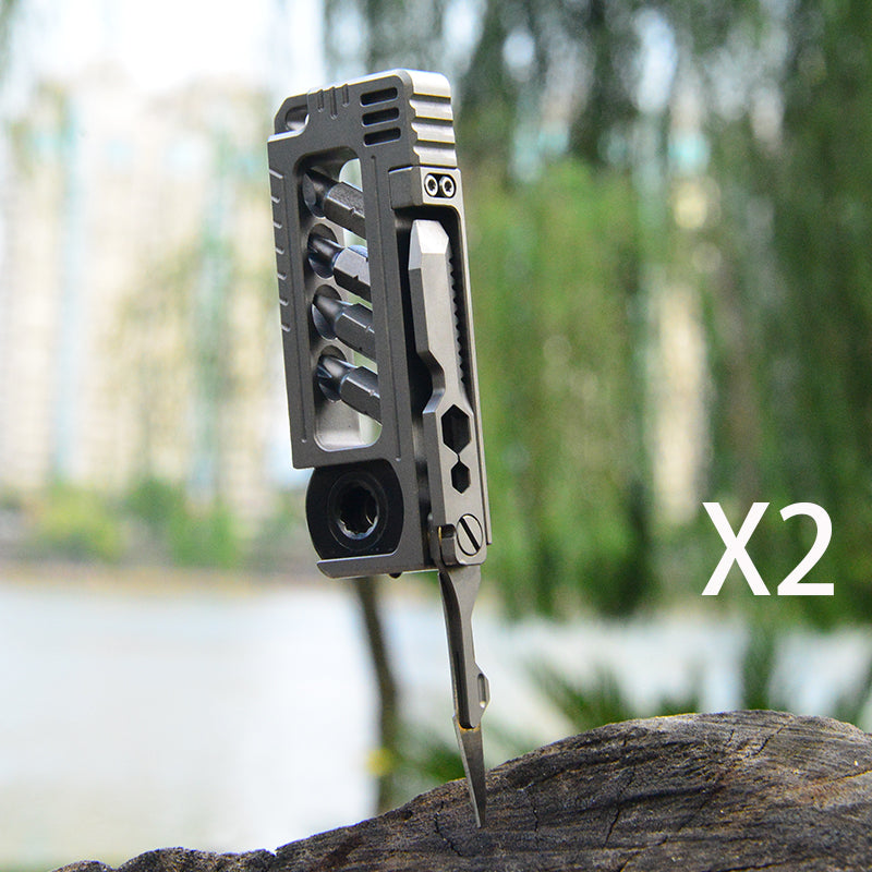TI-MMS EDC Titanium Magnetic Screwdriver Integrated Pocket Multi-Tool