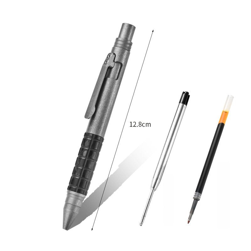Titanium Bolt Action EDC Pocket Pen | Adjustable Ballpoint Writing Pen