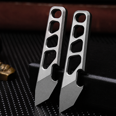 Skeleton Cut Titanium EDC Pry Bar & Bottle Opener
