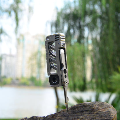TI-MMS EDC Titanium Magnetic Screwdriver Integrated Pocket Multi-Tool