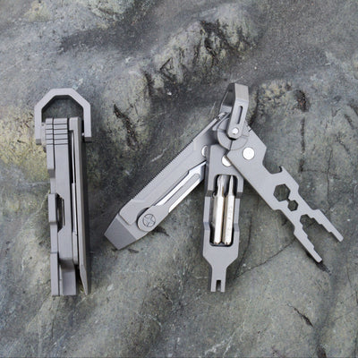 JOAT-Titanium EDC Multi-Tool Utility Gadget Outdoor Pocket Knife Wrench Keychain