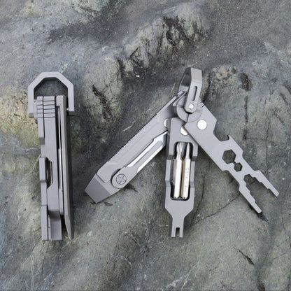 JOAT-Titanium EDC Multi-Tool Utility Gadget Outdoor Pocket Knife Wrench Keychain
