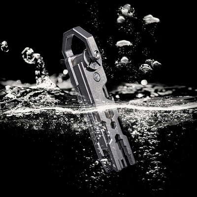 JOAT-Titanium EDC Multi-Tool Utility Gadget Outdoor Pocket Knife Wrench Keychain