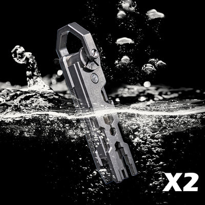 JOAT-Titanium EDC Multi-Tool Utility Gadget Outdoor Pocket Knife Wrench Keychain