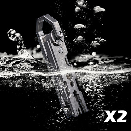 JOAT-Titanium EDC Multi-Tool Utility Gadget Outdoor Pocket Knife Wrench Keychain