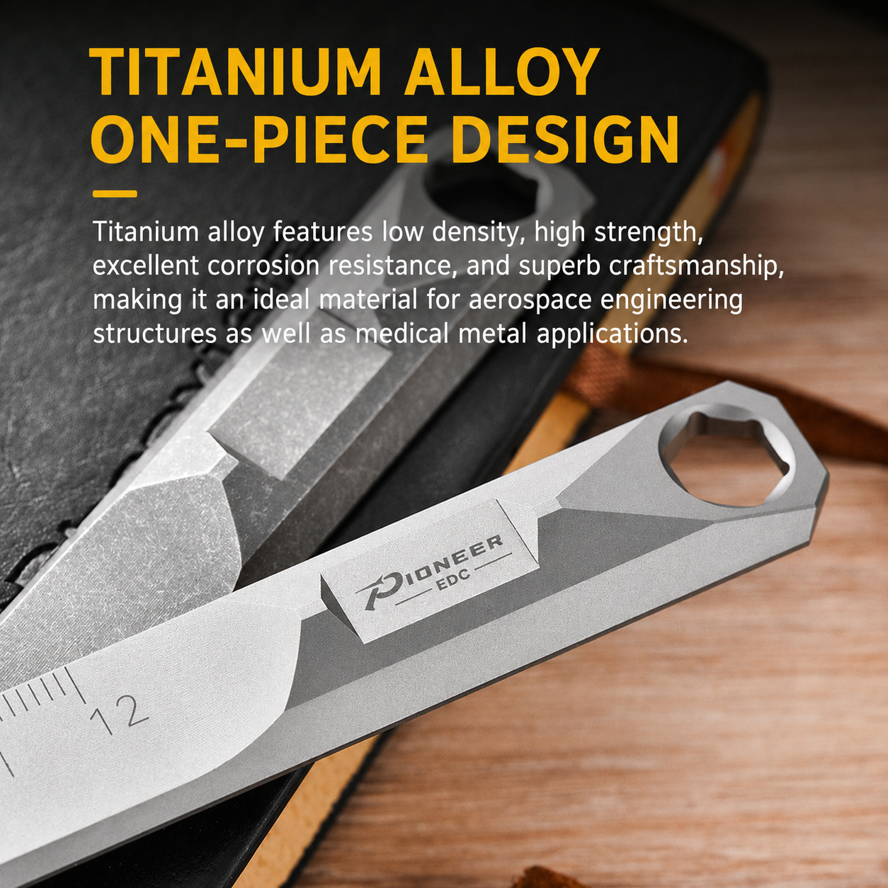 Titanium EDC Multi-Function Ruler
