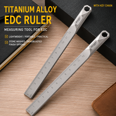 Titanium EDC Multi-Function Ruler