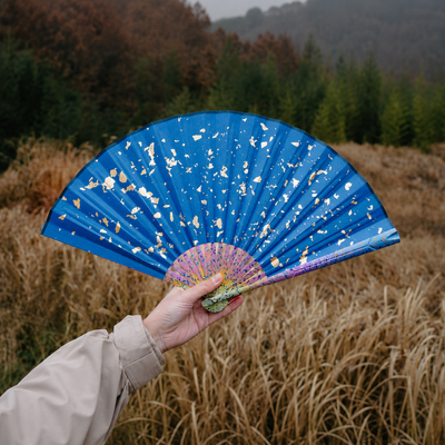 Titanium EDC Folding Hand Fan - Gr5 Titanium Pocket Carry Oriental Decor Fan